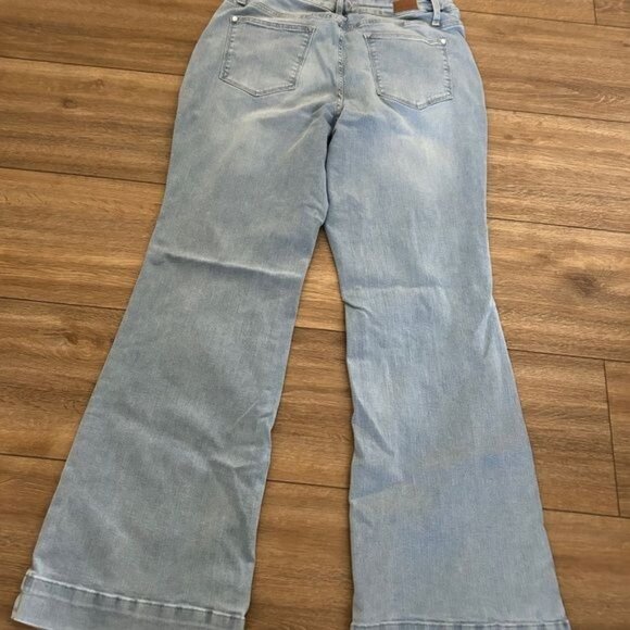 Judy Blue 16W Wide Leg Fit Denim Jeans Braided Waist - Picture 10 of 16
